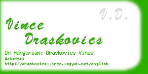 vince draskovics business card